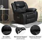 Fauteuil inclinable en cuir, large, durable, avec massage et chauffage