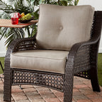 Ensemble de 2 coussins d'extérieur Sunbrella haut de gamme à assise profonde