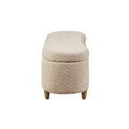 Banc de rangement rabattable en tissu bouclé taupe INK+IVY Bailey