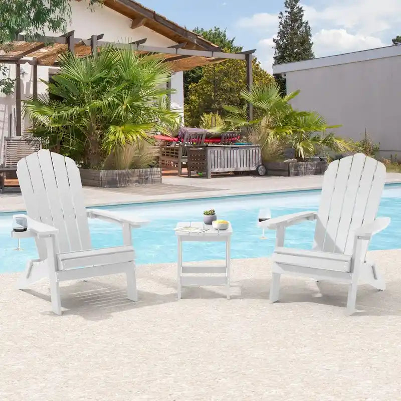 Lot de 2 chaises Adirondack pliantes Bonosuki pour patio et brasero