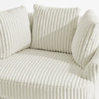 Fauteuil pivotant cylindrique déhoussable à accoudoirs encastrés DREAMSIDEA