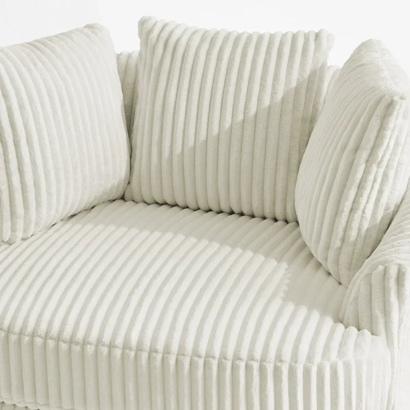 Fauteuil pivotant cylindrique déhoussable à accoudoirs encastrés DREAMSIDEA
