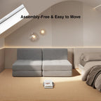Chaise convertible 3-en-1, chaise pliable, lit-méridienne dépliable