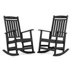 Vrakae Lot de 2 chaises à bascule d'extérieur à dossier haut, toutes saisons