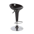 Tabouret de bar pivotant en plastique chromé, réglable en hauteur