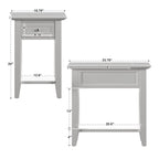 Table d'appoint à 1 tiroir Zayden avec station de charge par iNSPIRE Q Bold