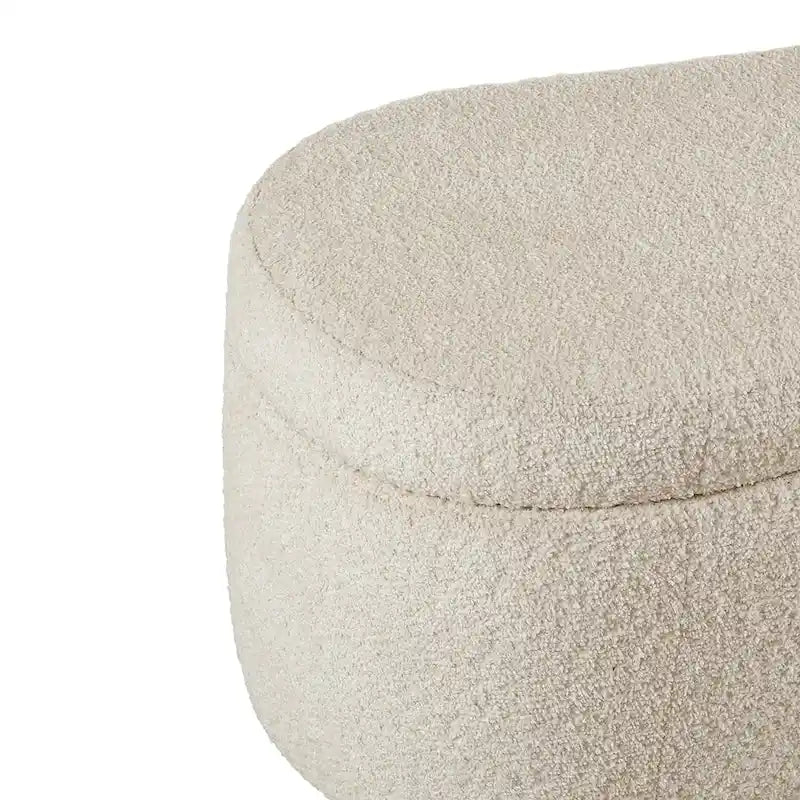 Banc de rangement rabattable en tissu bouclé taupe INK+IVY Bailey