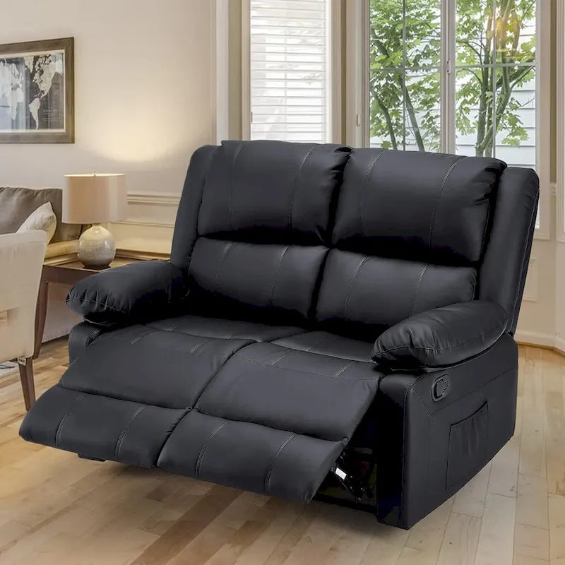 AECOJOY Causeuse inclinable 2 places avec fonction chauffage et massage