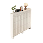 Meuble de rangement pour chaussures en bois blanc à 3 niveaux et à façade abattante Slim