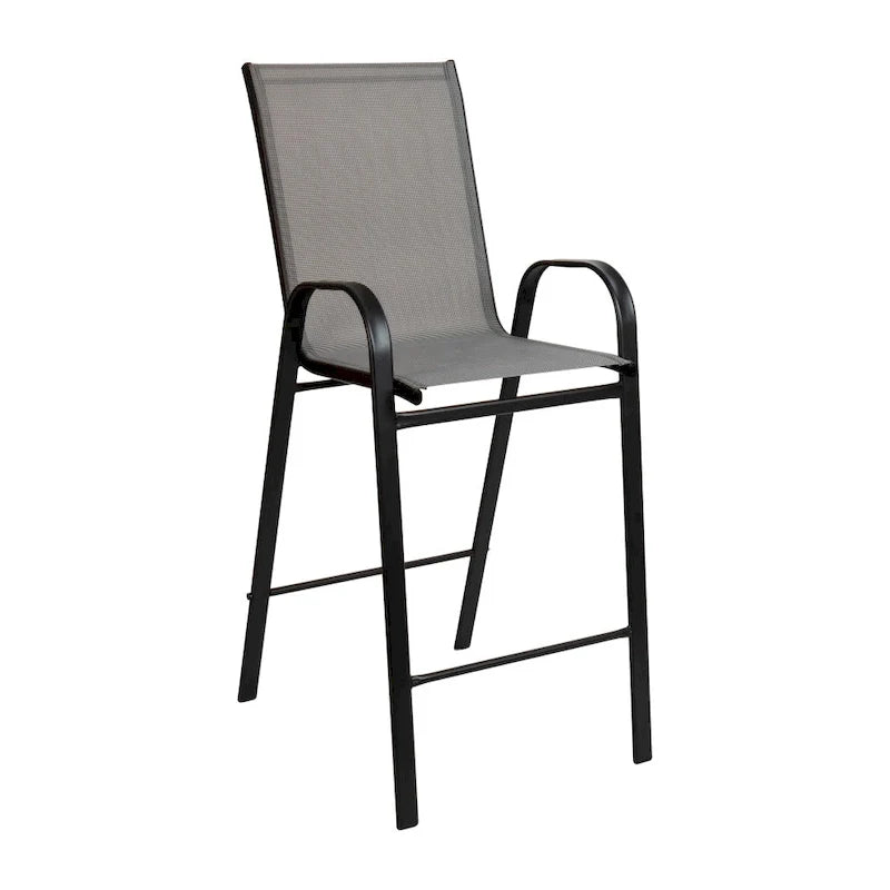 Lot de 4 tabourets de bar d'extérieur en matériau Flex Comfort – Tabouret de terrasse