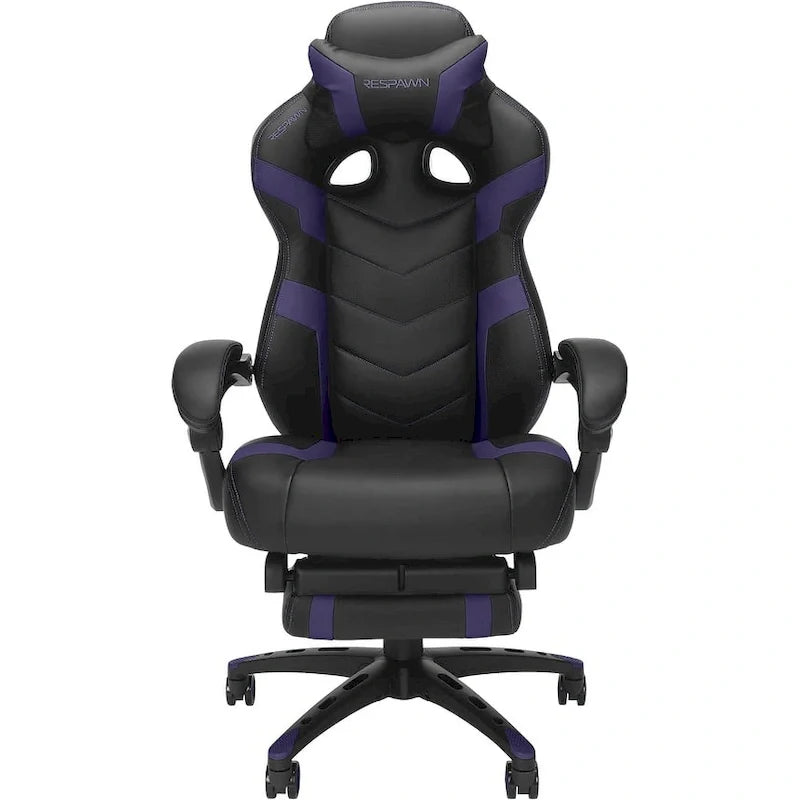 Chaise de jeu RESPAWN 110 Pro - Chaise de jeu avec repose-pieds, chaise de bureau ergonomique