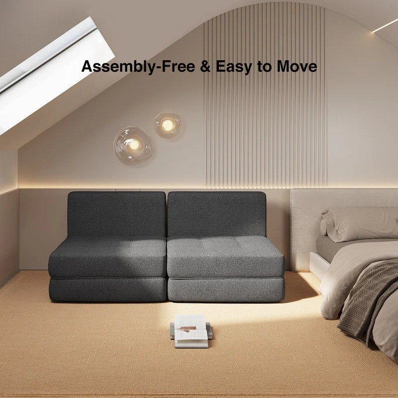 Chaise convertible 3-en-1, chaise pliable, lit-méridienne dépliable