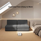 Chaise convertible 3-en-1, chaise pliable, lit-méridienne dépliable