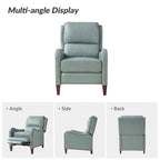 Fauteuil inclinable Brigida moderne en cuir véritable avec clous décoratifs et repose-pieds réglable (lot de 2) par HULALA HOME