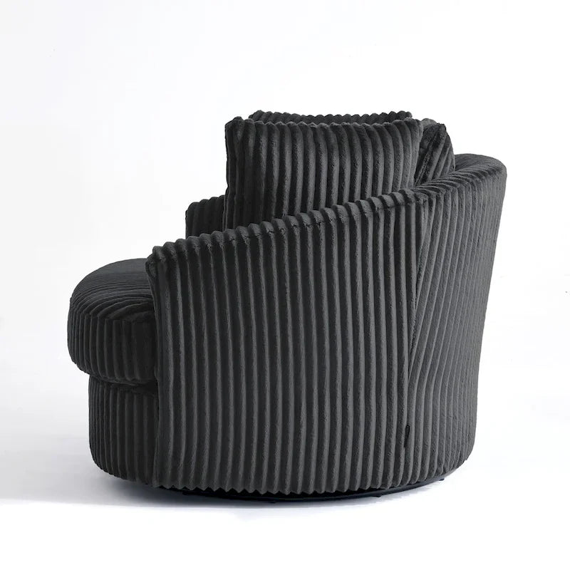Fauteuil pivotant cylindrique déhoussable à accoudoirs encastrés DREAMSIDEA