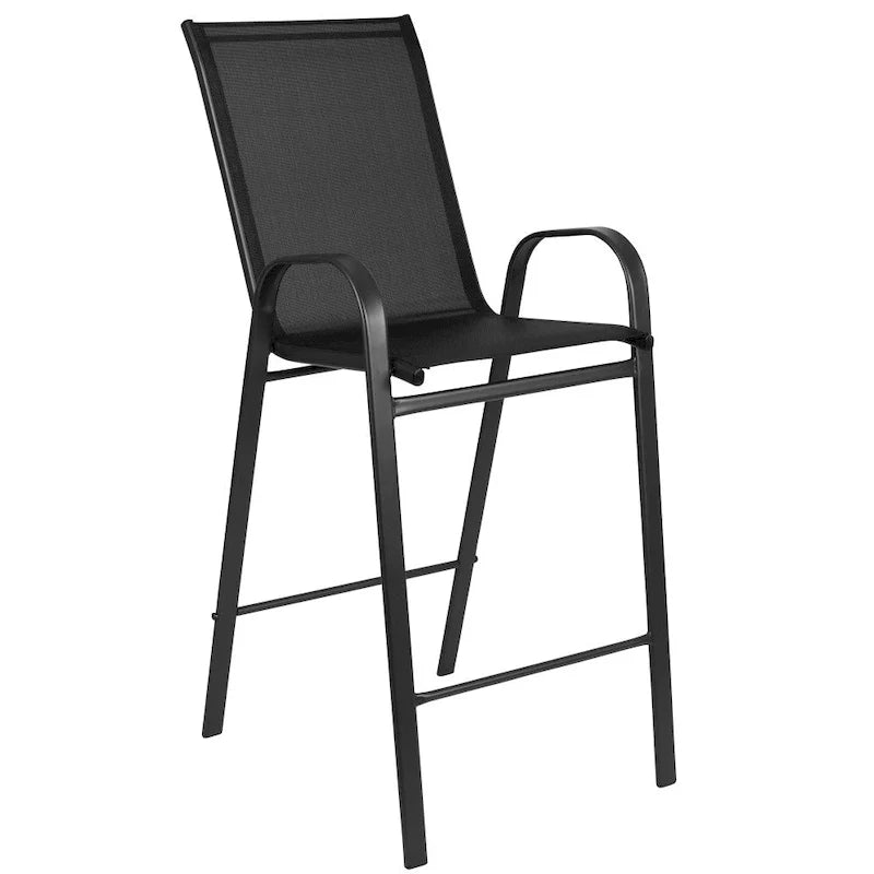 Lot de 4 tabourets de bar d'extérieur en matériau Flex Comfort – Tabouret de terrasse