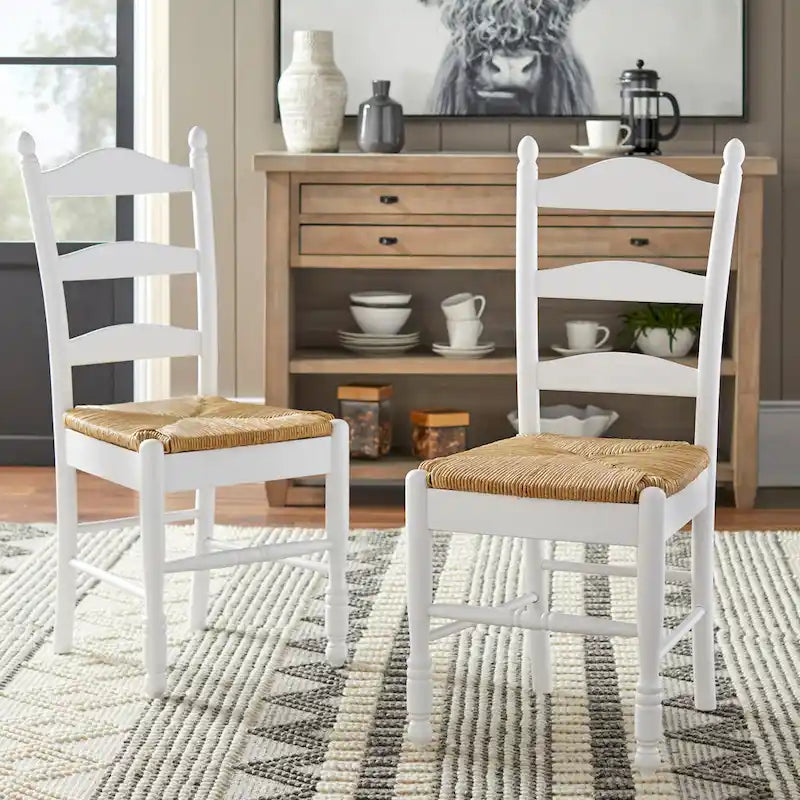 Chaise de salle à manger Simple Living Jessie à dossier échelle (Lot de 2)