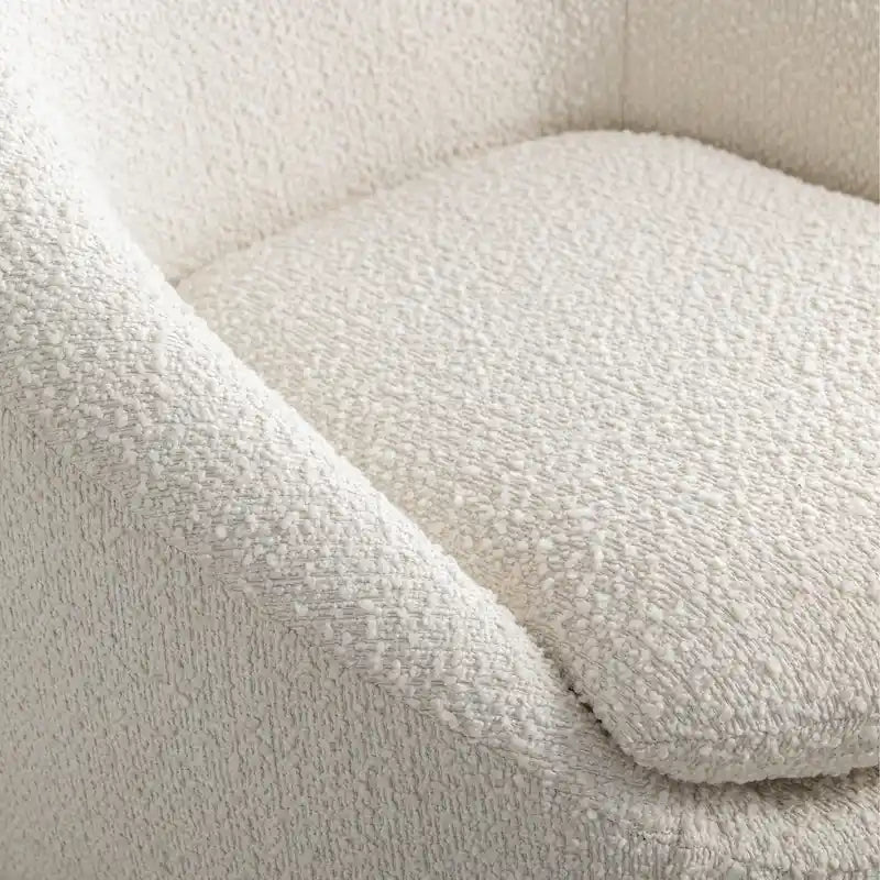 Fauteuil pivotant - Rotation à 360° - Tissu bouclé