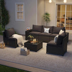 Ensembles de meubles de patio extérieurs avec coussin épais de 10 cm