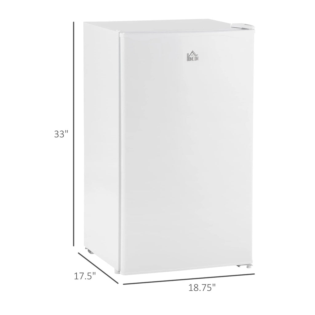 HOMCOM Mini-réfrigérateur avec congélateur 90 L, réfrigérateur compact à porte unique avec thermostat réglable pour chambre à coucher