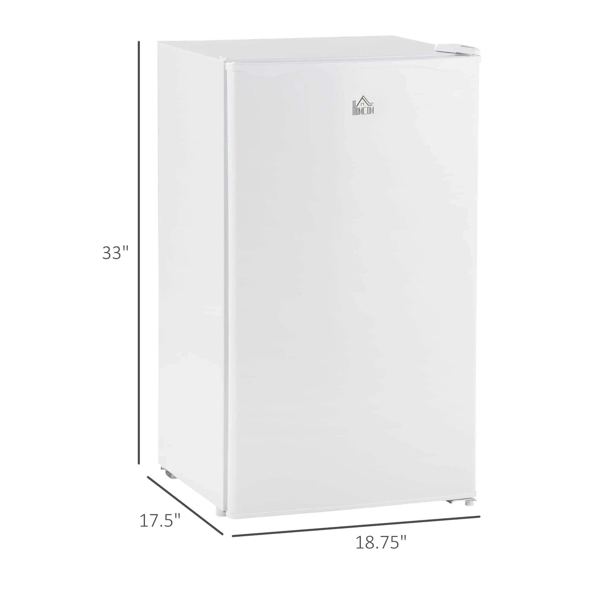 HOMCOM Mini-réfrigérateur avec congélateur 90 L, réfrigérateur compact à porte unique avec thermostat réglable pour chambre à coucher