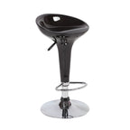 Tabouret de bar pivotant en plastique chromé, réglable en hauteur
