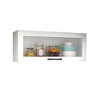 Vaisseliers de cuisine blancs en bois à fixation murale