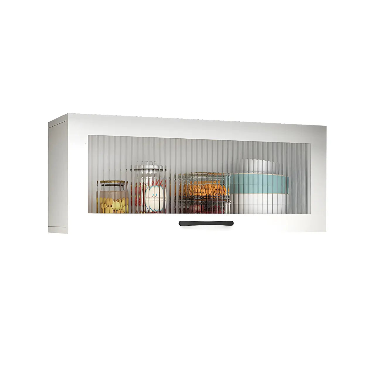 Vaisseliers de cuisine blancs en bois à fixation murale