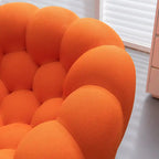 Canapé paresseux courbé 2 places Bubble de forme nid d'abeille en tissu textile 3D pour salon et appartement