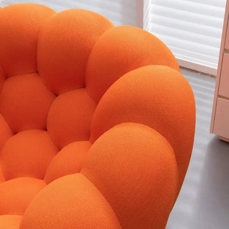 Canapé paresseux courbé 2 places Bubble de forme nid d'abeille en tissu textile 3D pour salon et appartement