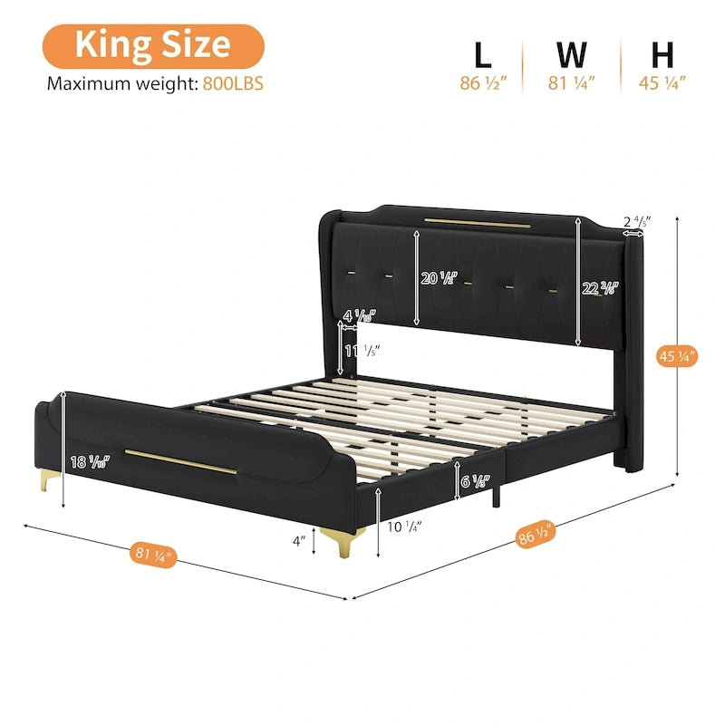 Lit rembourré moderne en cuir PU Uphou de Christopher Knight Home