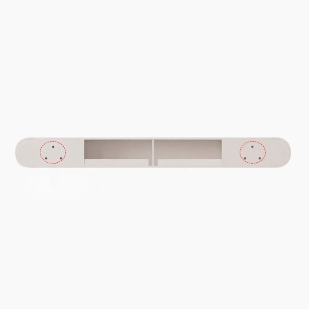 Meuble TV mural flottant en bois blanc avec rangement pour salon