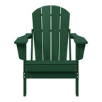 Chaise Adirondack pliante de patio d'extérieur tout temps résistante à la décoloration Polytrends Laguna