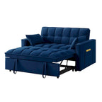 Canapé convertible 4 en 1 avec accoudoirs et poches de rangement, canapé-lit escamotable capitonné multifonction avec dossier réglable