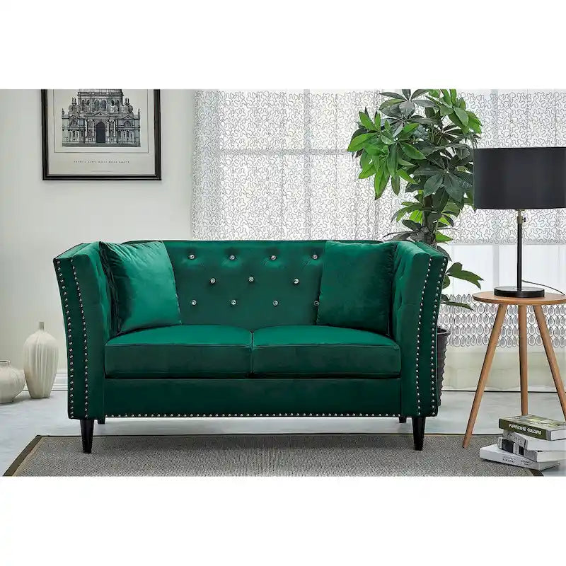 Causeuse en velours Gracewood Hollow Sukikim