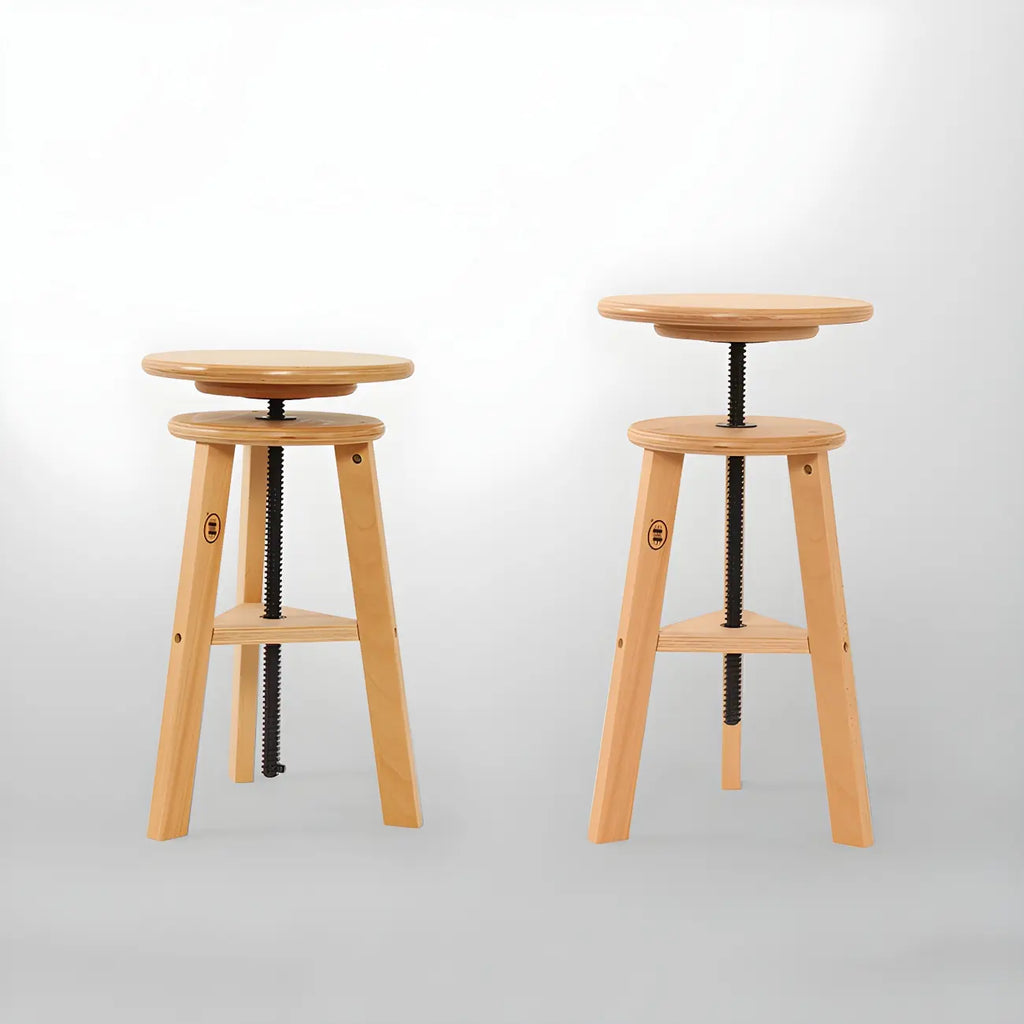 Tabourets de bar modernes en bois avec pivot de comptoir