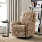 Fauteuil inclinable pivotant manuel Arlette contemporain à fleurs avec dossier capitonné