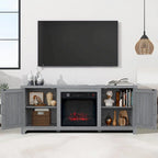 Meuble console de 147 cm avec foyer électrique pour téléviseurs jusqu'à 65 pouces