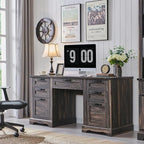 Bureau de direction de ferme de 60 po, Bureau d'ordinateur de maison en bois