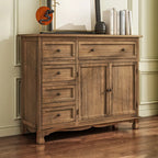 Meuble d'appoint rustique en bois marron pour le rangement du salon