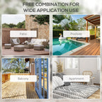 Ensemble de 4 chaises de patio pliantes Outsunny au design simple et chic, confortables pour la terrasse, le jardin, la cour et les voyages
