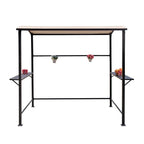 Abri barbecue/pergola de gril à structure en acier de 1,5 m x 2,4 m pour l'extérieur