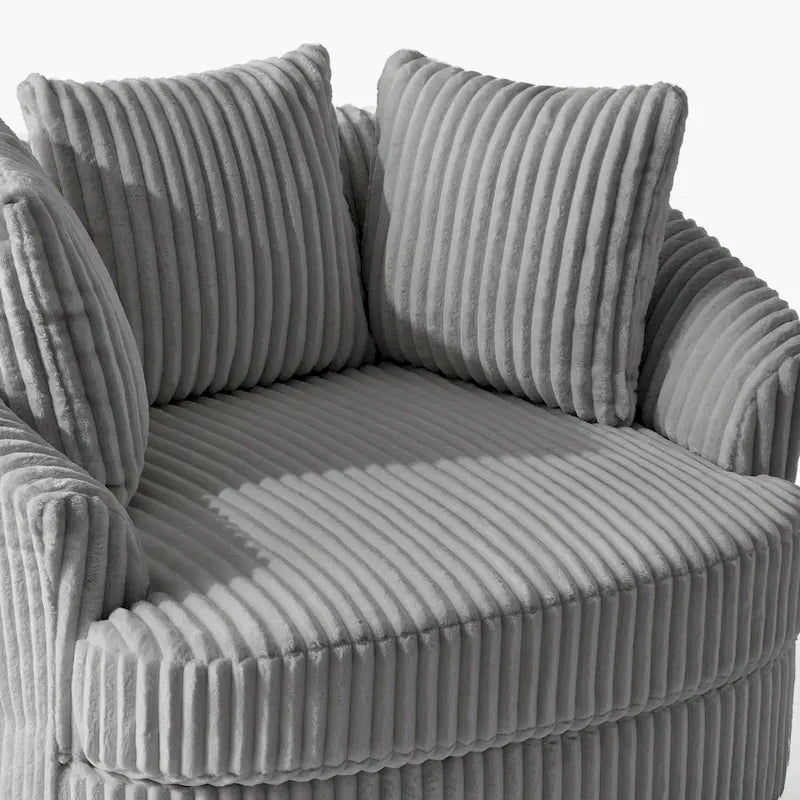 Fauteuil pivotant cylindrique déhoussable à accoudoirs encastrés DREAMSIDEA