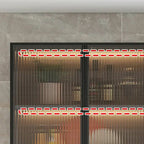 Buffet de cuisine mural gris en bois avec rangement