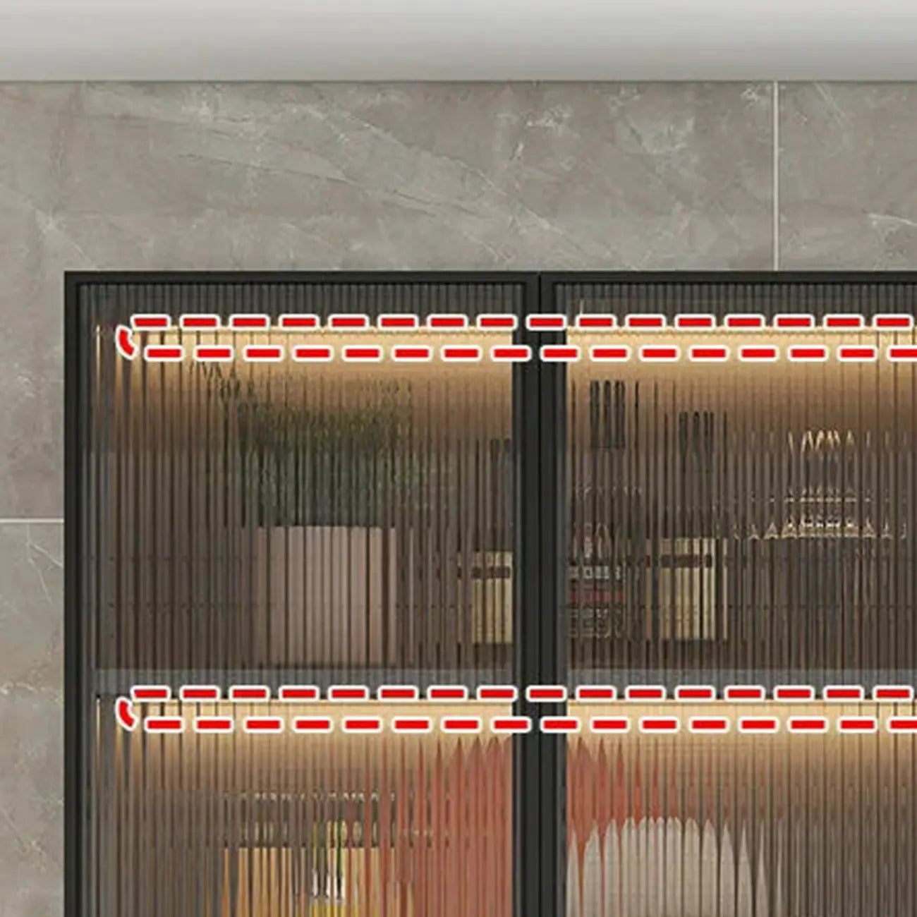 Buffet de cuisine mural gris en bois avec rangement