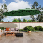MAISON ARTS Parasol double de 4,5 m pour terrasse, grande taille, avec pied inclus