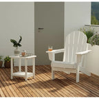 Chaise Adirondack pliable d'extérieur avec porte-gobelet