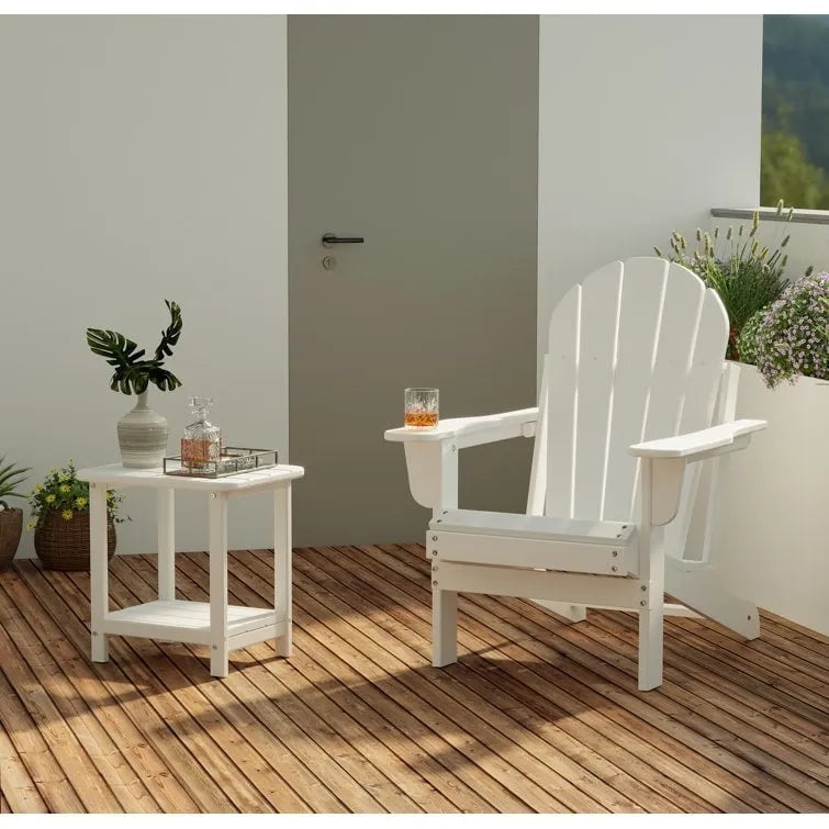 Chaise Adirondack pliable d'extérieur avec porte-gobelet