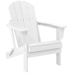 Chaise Adirondack pliante de patio d'extérieur tout temps résistante à la décoloration Polytrends Laguna