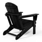 Chaise Adirondack pliante de patio d'extérieur tout temps résistante à la décoloration Polytrends Laguna